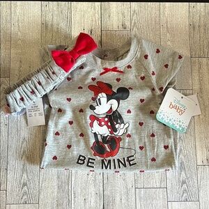 Disney Baby Minnie Mouse Gray and Red Outfit